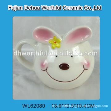 Lovely handpainting dolomite Easter bunny mugs